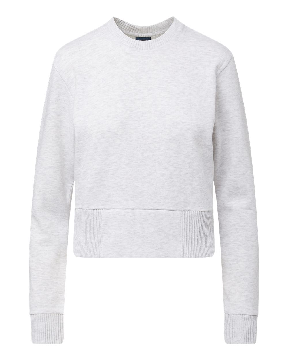 Front View of Ash Women's Romi Cloud Fleece Crop Crewneck Sweatshirt - W22106