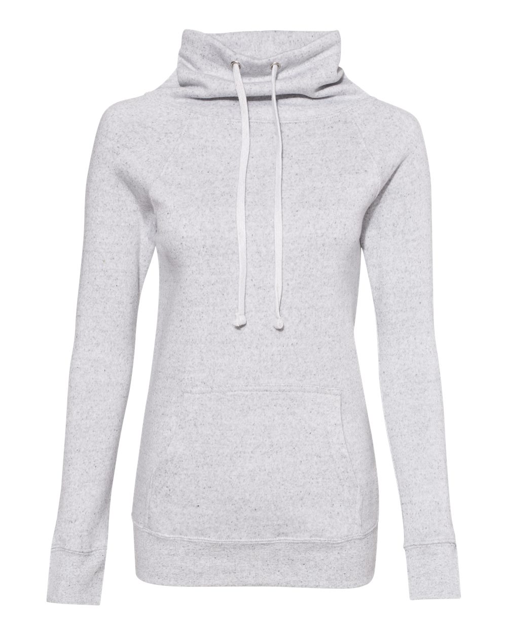 Front View of Ash Women’s Space-Dyed Cowl Neck Sweatshirt - W20155