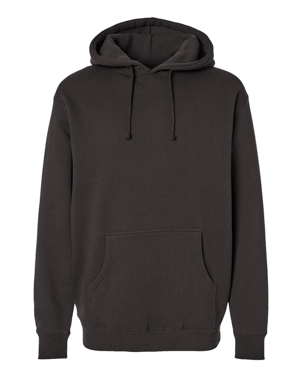 Front View of Asphalt Heavyweight Hooded Sweatshirt - IND4000