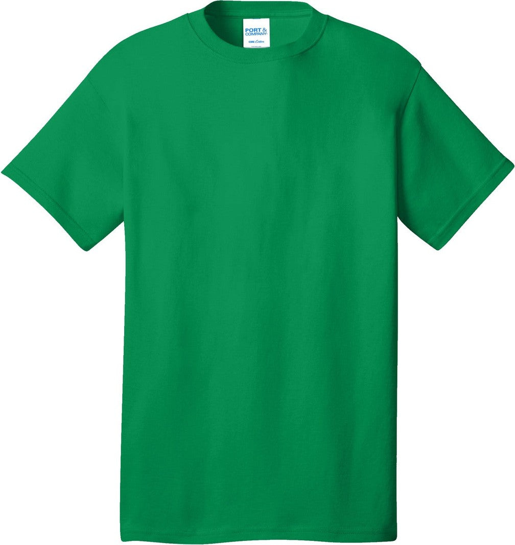 Front View of AthKlly Port & Co Core Cotton Tee. PC54