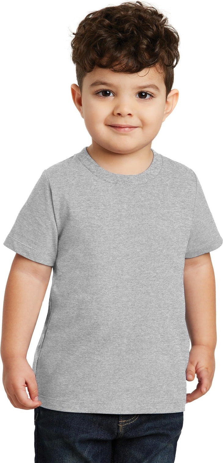 Front View of Athl Heather Port & Co Toddler Fan Favorite Tee. PC450TD