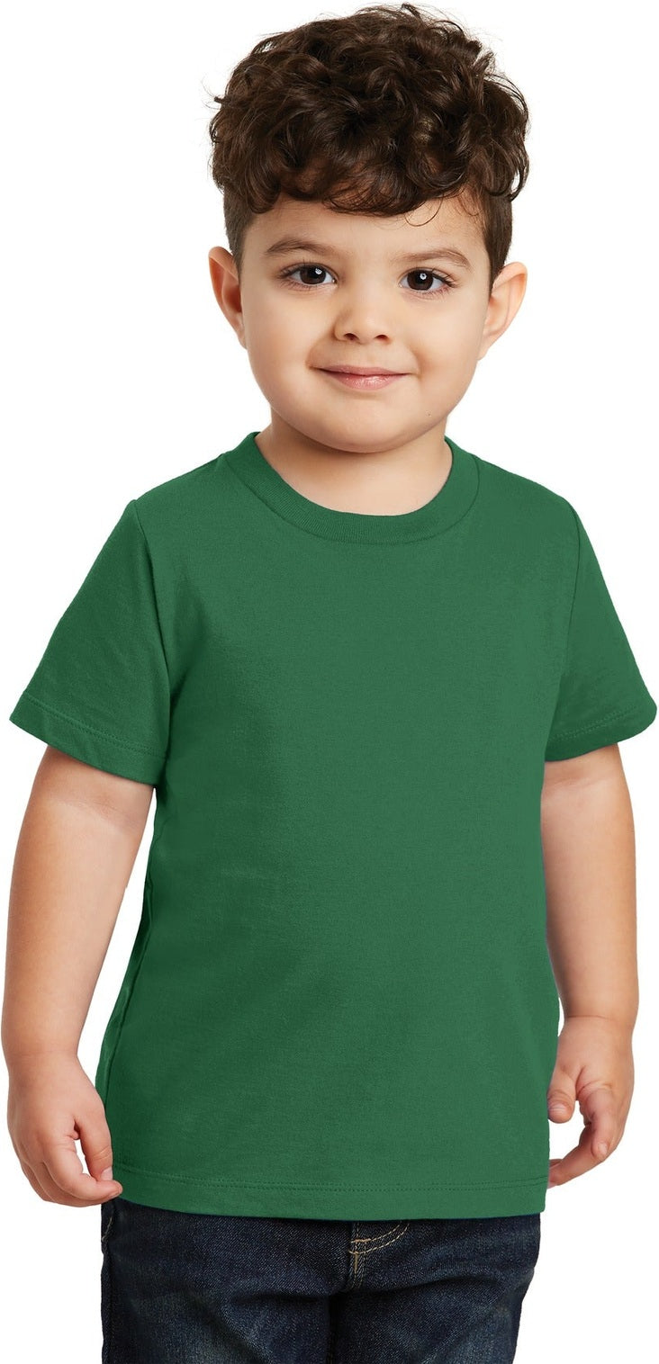 Front View of Athl Kelly Port & Co Toddler Fan Favorite Tee. PC450TD