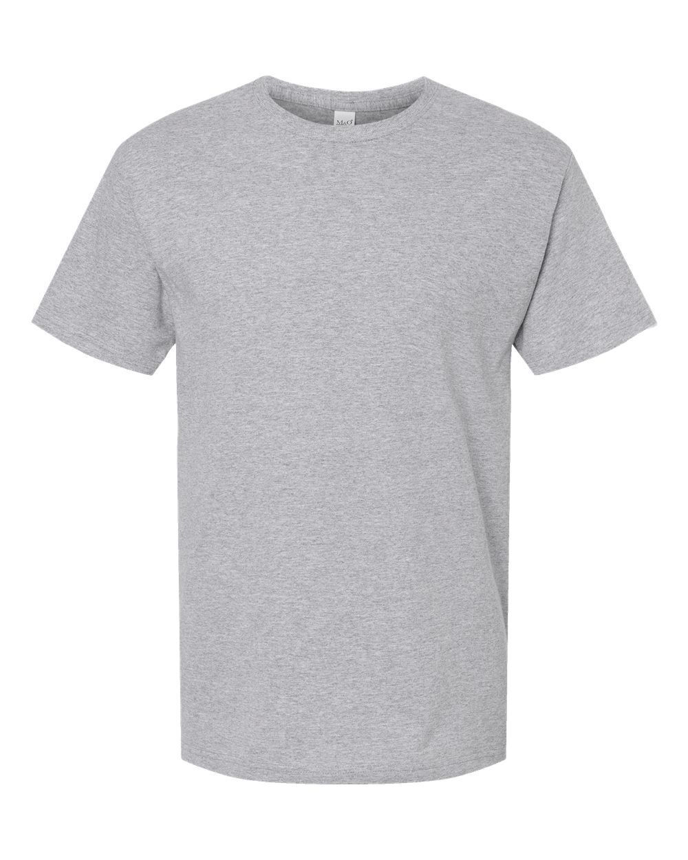 Front View of Athletic Grey Gold Soft Touch T-Shirt - 4800