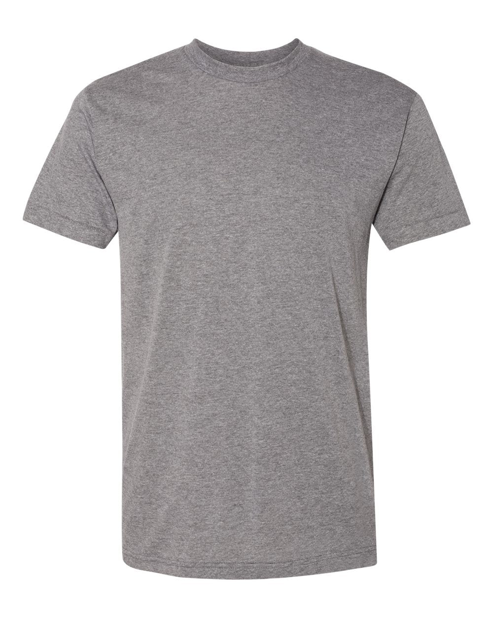 Front View of Athletic Grey USA-Made Triblend Track Tee - TR401USA