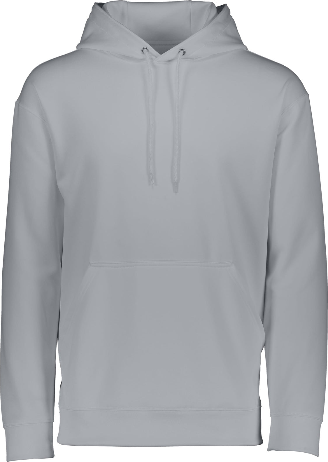 Front View of ATHLETIC GREY WICKING FLEECE HOOD SWEATSHIRT