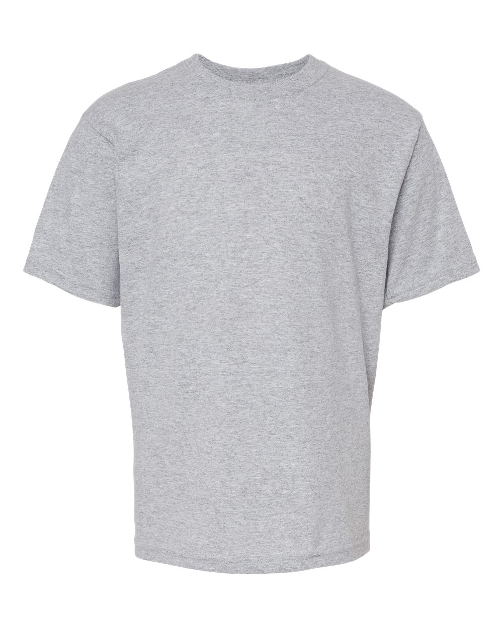 Front View of Athletic Grey Youth Gold Soft Touch T-Shirt - 4850
