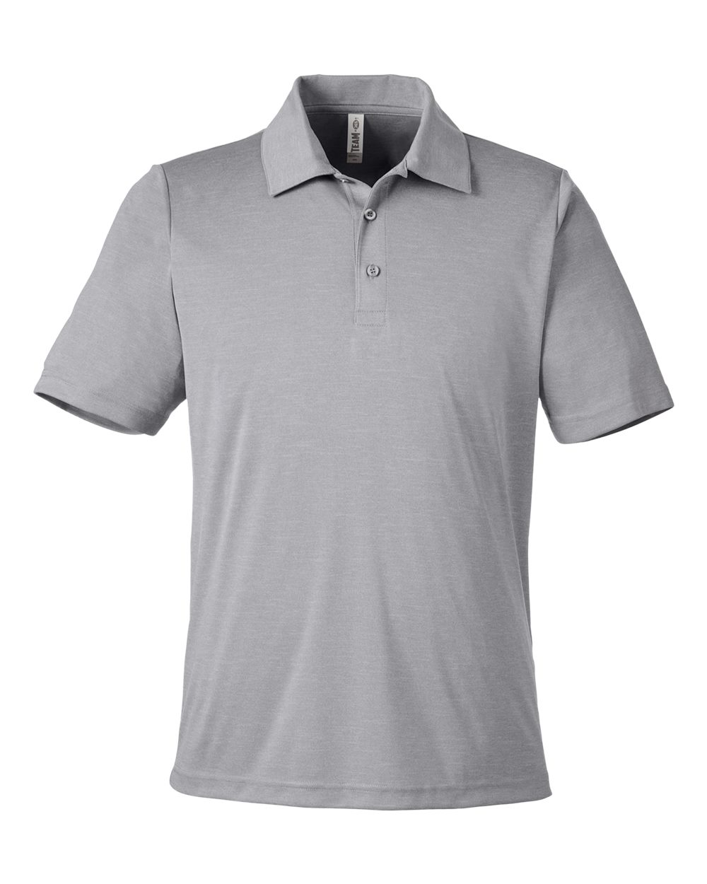 Front View of Athletic Heather Men's Zone Sonic Heather Performance Polo - TT51H