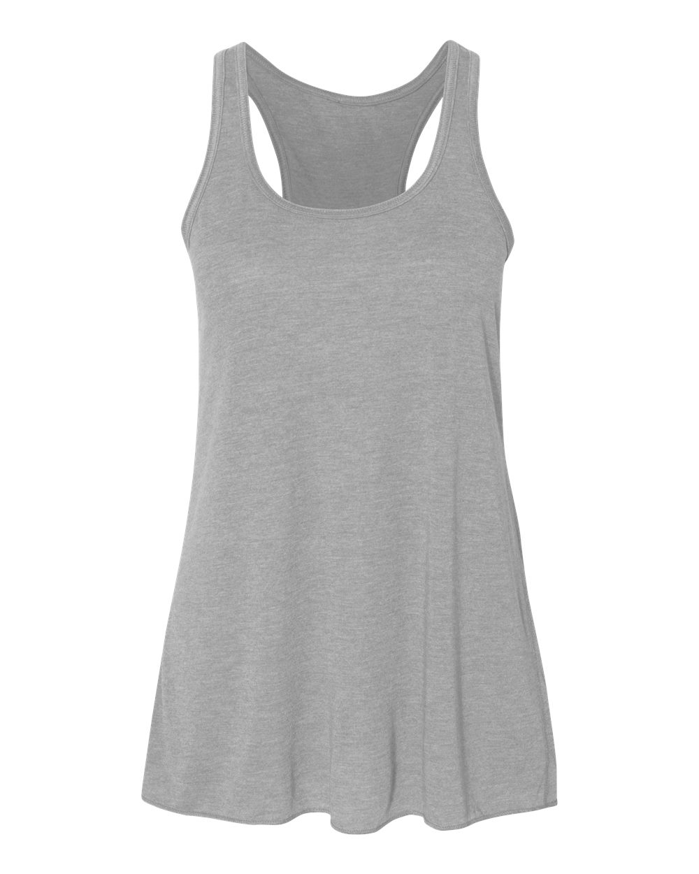 Front View of Athletic Heather Women's Flowy Racerback Tank - 8800