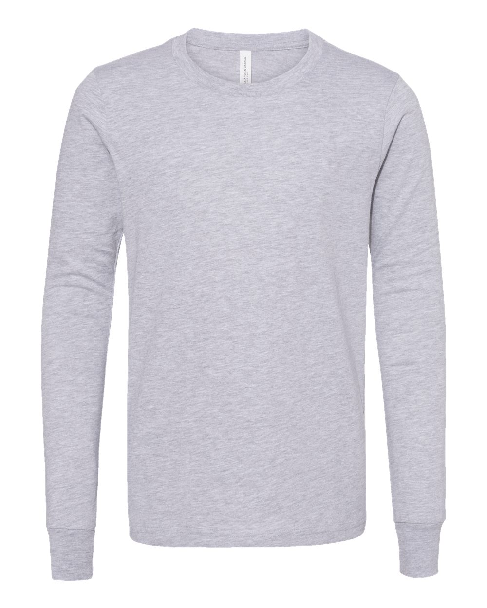 Front View of Athletic Heather Youth Heather CVC Long Sleeve Tee - 3501YCVC