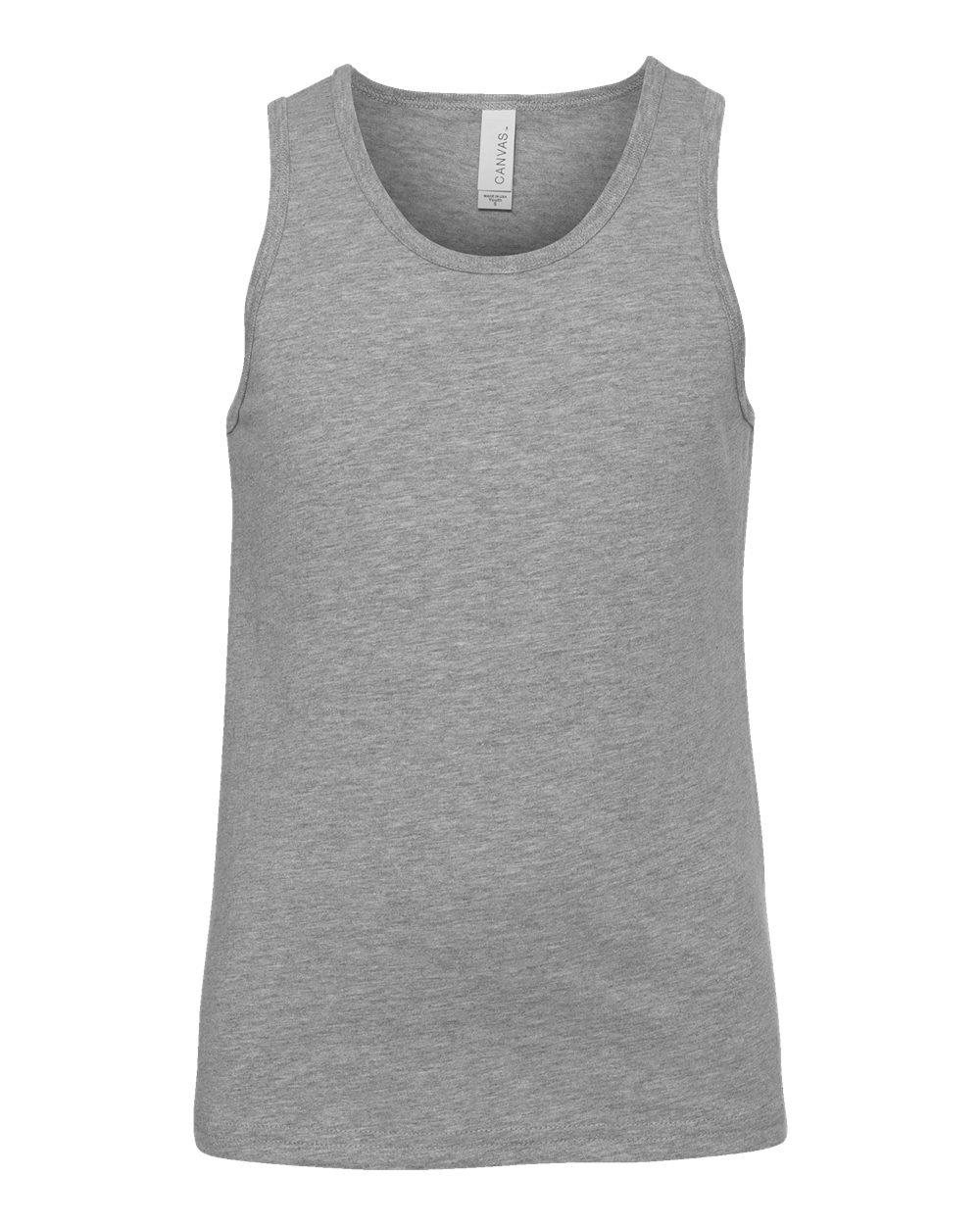 Front View of Athletic Heather Youth Heather CVC Tank - 3480YCVC