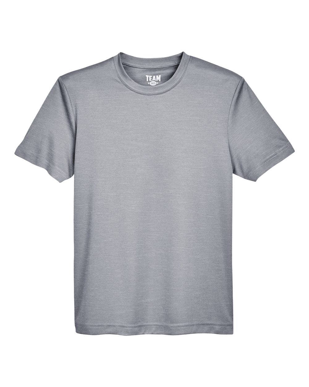 Front View of Athletic Heather Youth Sonic Heather Performance T-Shirt - TT11HY