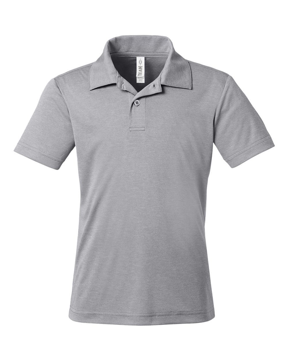 Front View of Athletic Heather Youth Zone Sonic Heather Performance Polo - TT51HY