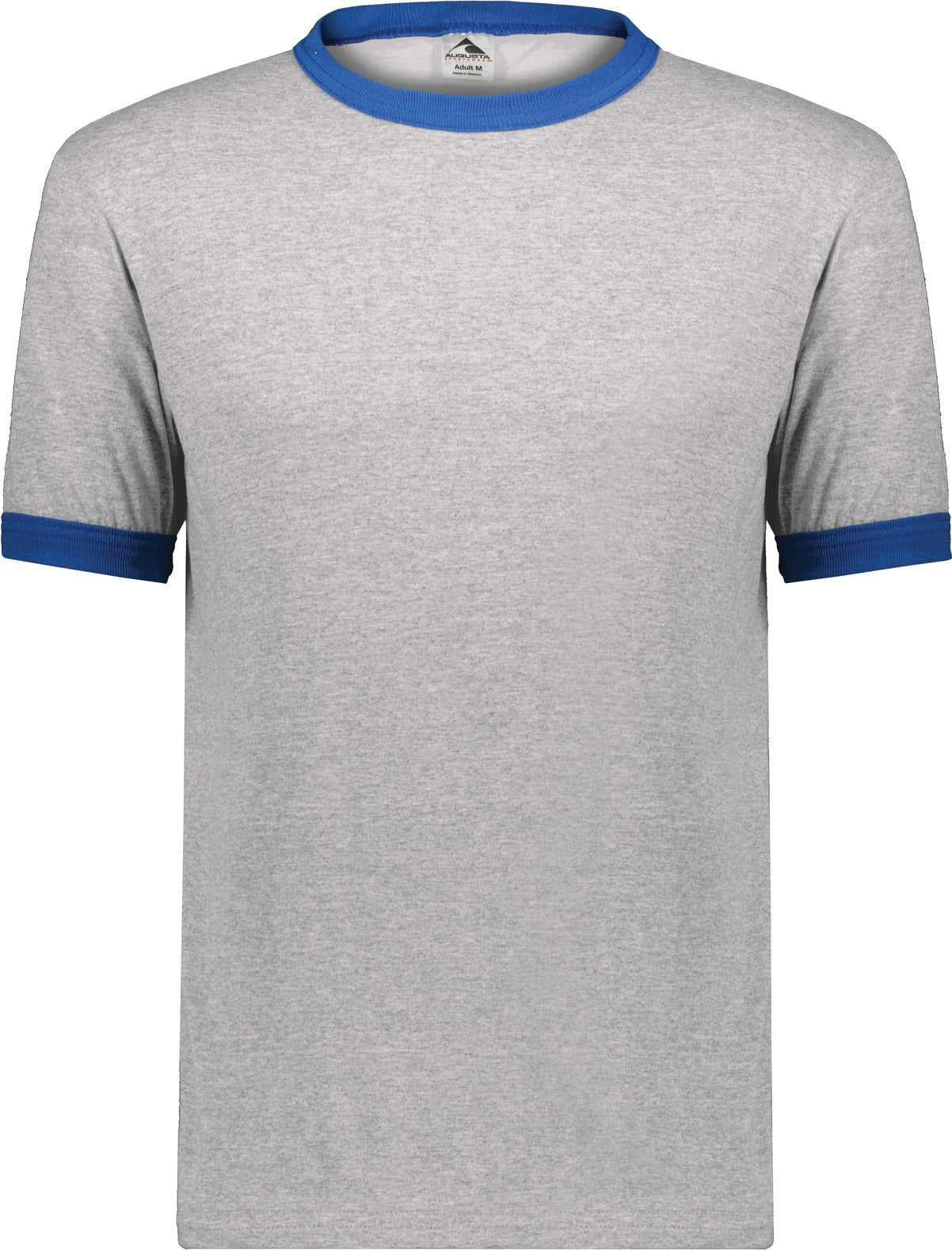 ATHLETIC HEATHER/ROYAL ADULT RINGER T-SHIRT
