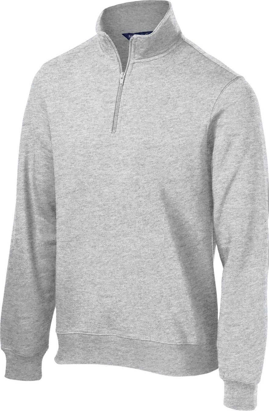 Front View of Athletic Hthr Sport-Tek 1/4-Zip Sweatshirt. ST253
