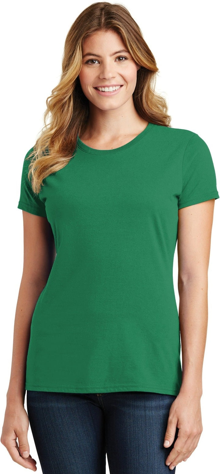 Front View of Athletic Kelly Port & Co Women's Fan Favorite Tee. LPC450