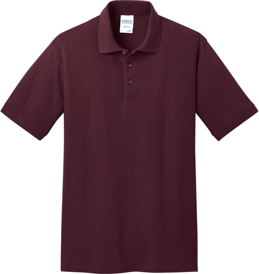 Front View of Athletic Marn Port & Co Core Blend Pique Polo. KP155
