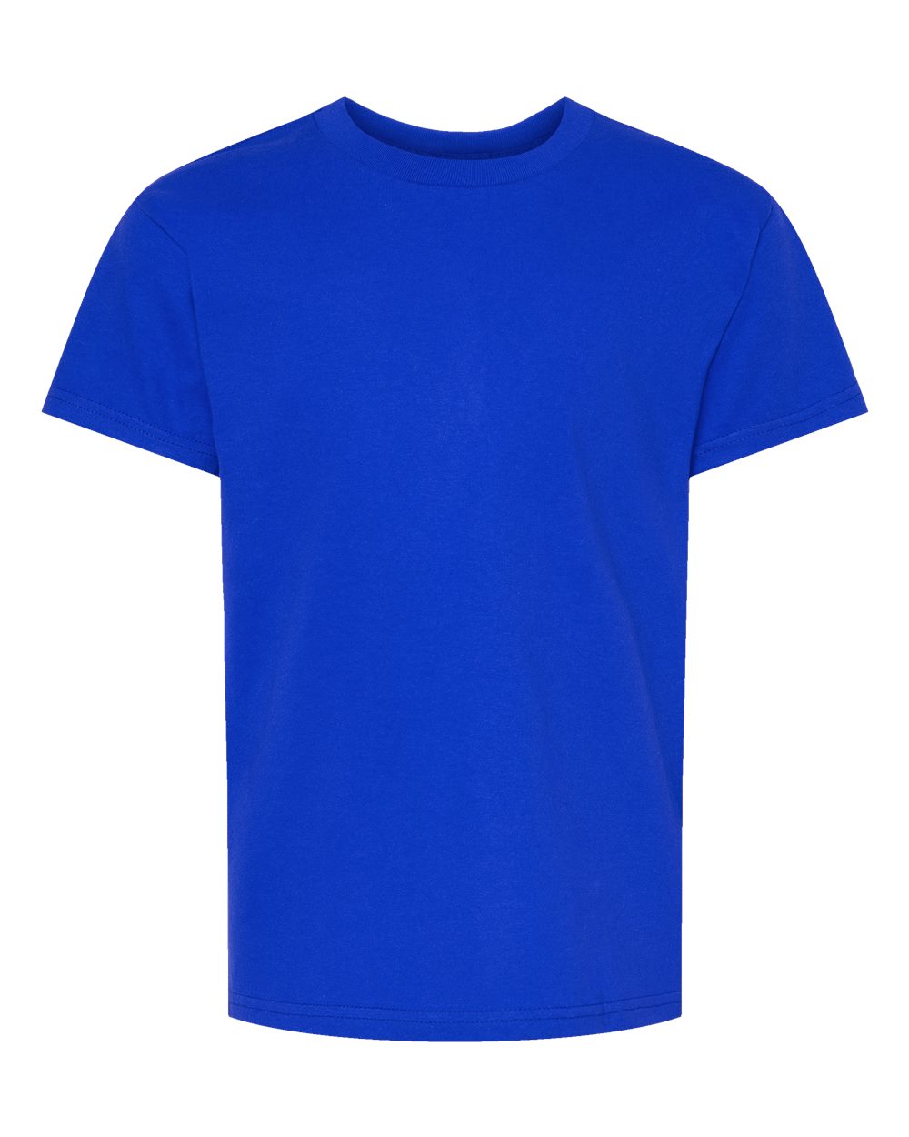 Front View of Athletic Royal Essential-T Youth T-Shirt - 5480