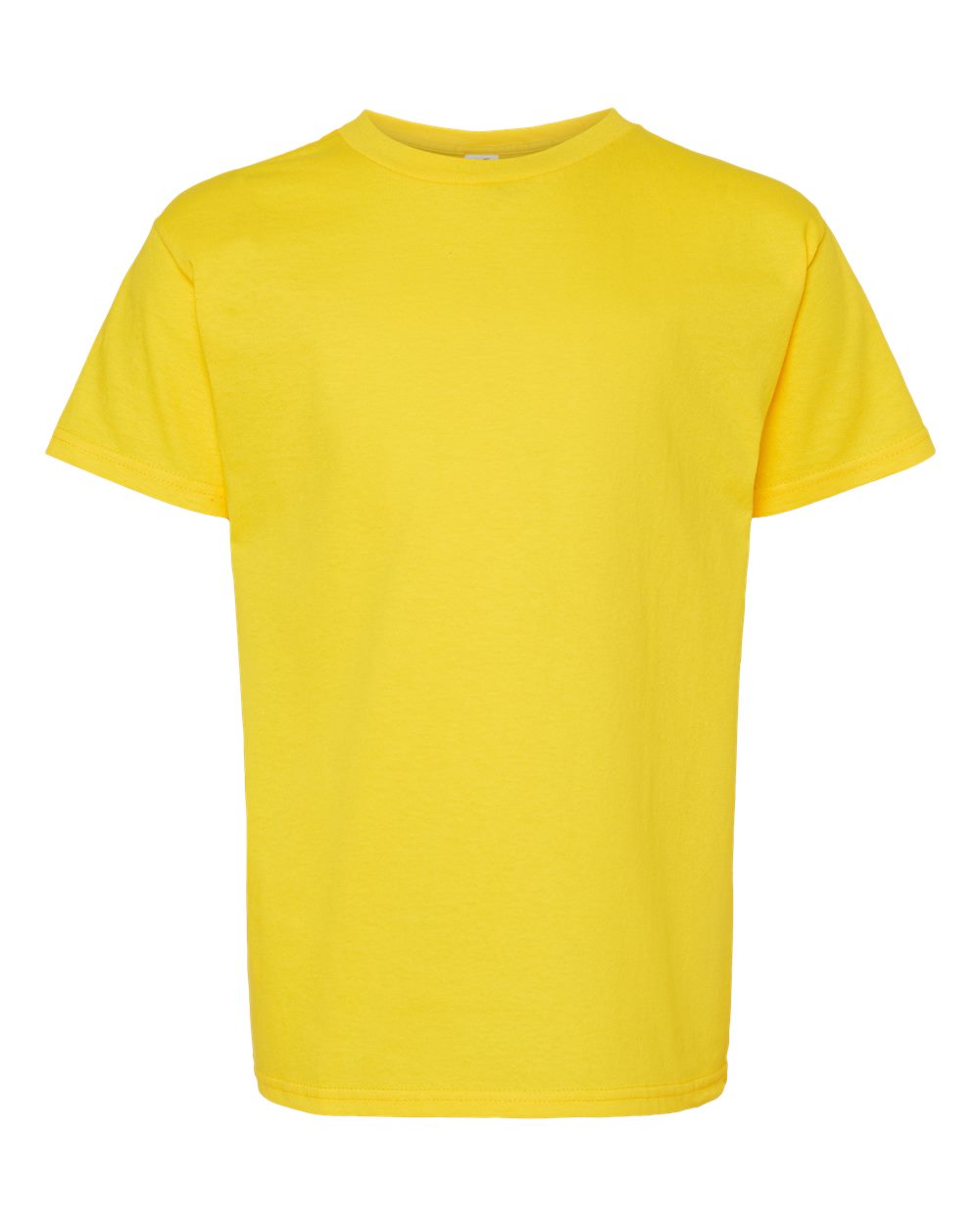 Front View of Athletic Yellow Essential-T Youth T-Shirt - 5480