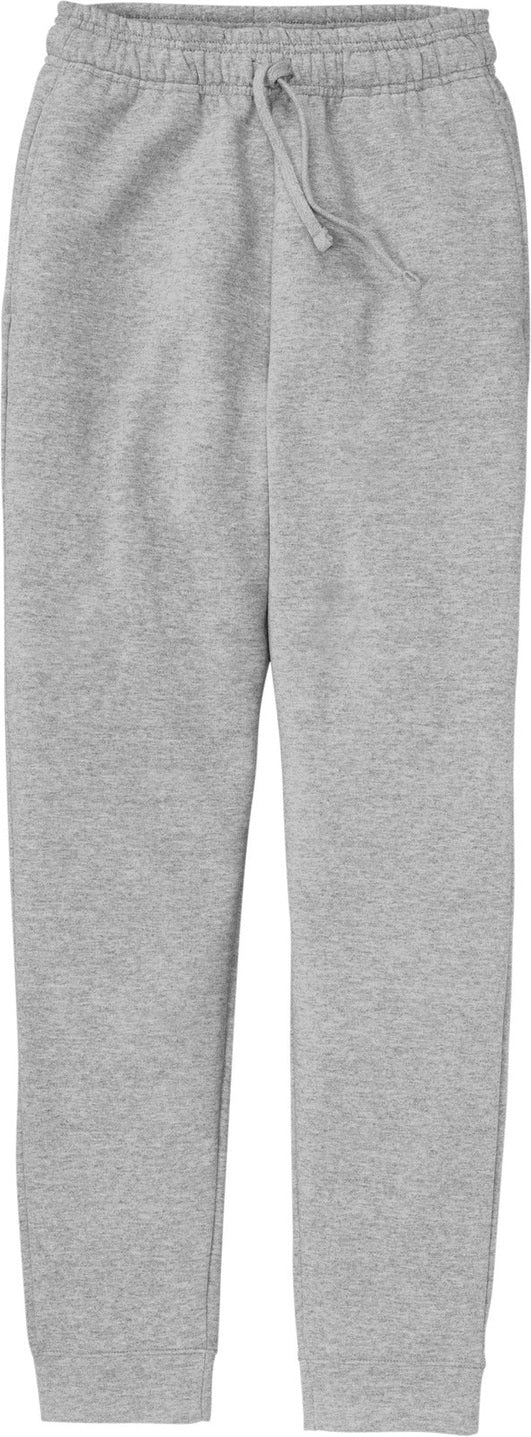 Front View of AthlHthr Port & Co Core Fleece Jogger. PC78J