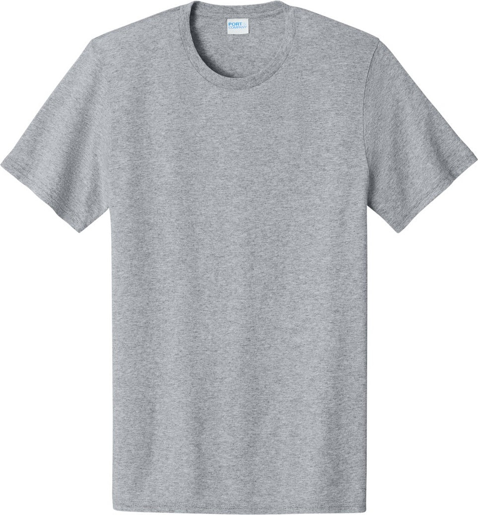 Front View of AthlHthr Port & Co Easy Cotton Tee PC43
