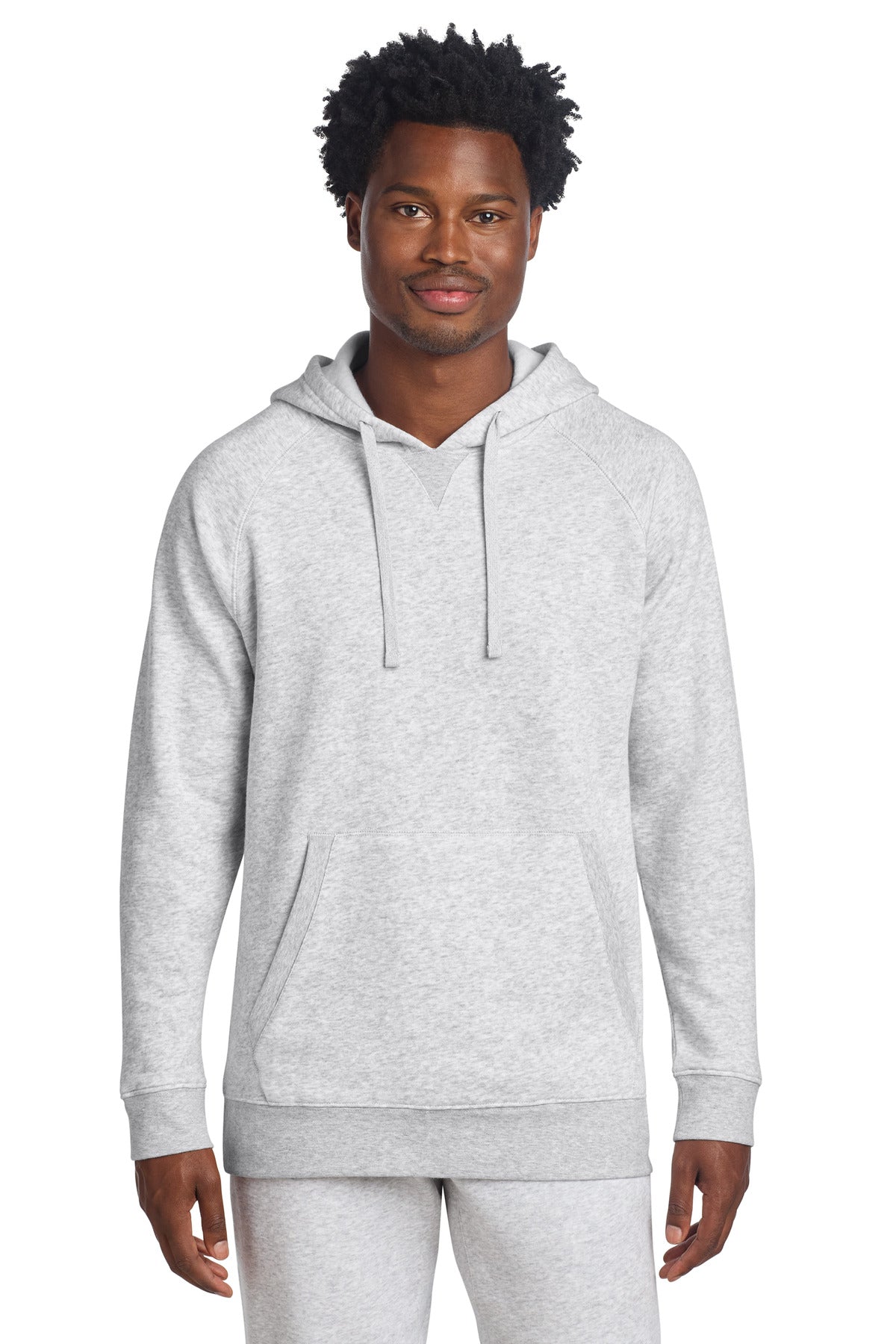 Front View of AthlHthr Sport-Tek Drive Fleece Pullover Hoodie STF200