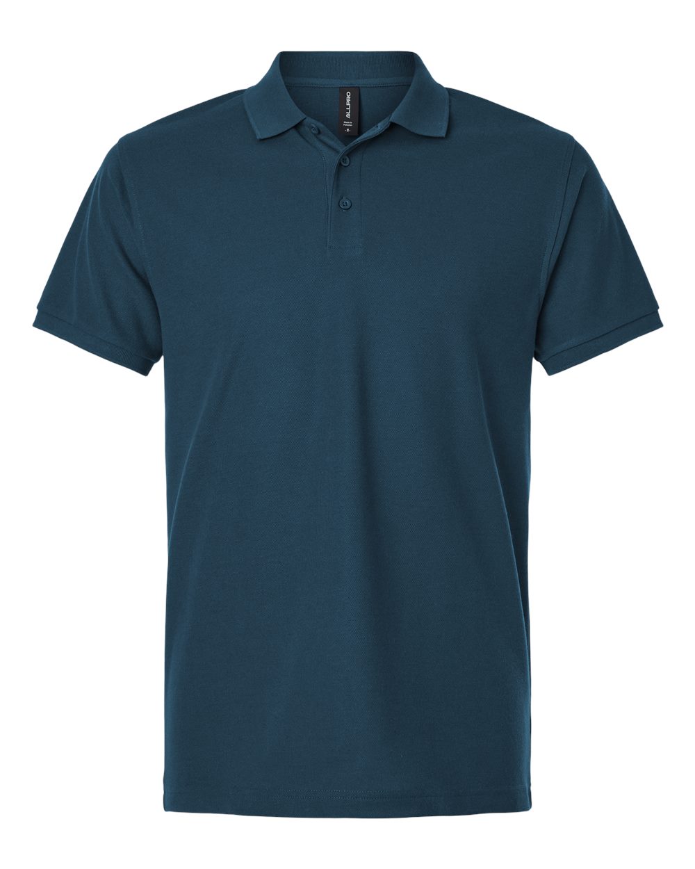 Front View of Atlantic Blue Pique Polo - 62800