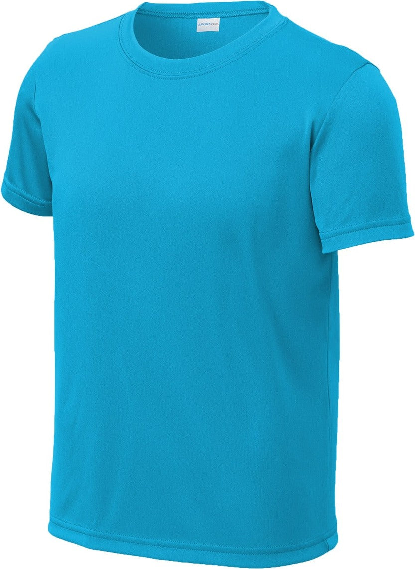 Front View of AtomicBlue Sport-Tek Youth PosiCharge Re-Compete Tee YST720