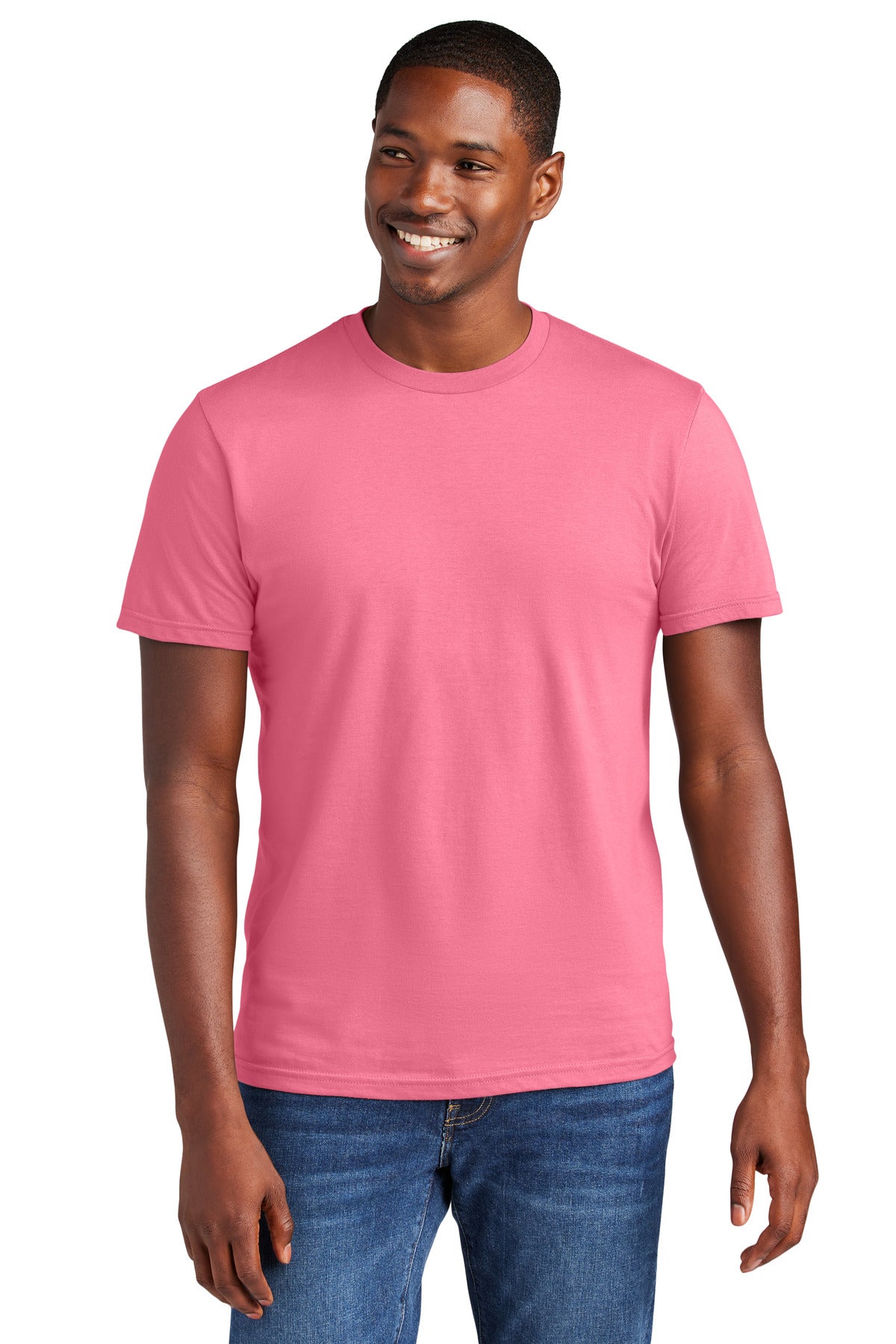 Front View of AwrnsPink District Very Important Tee . DT6000