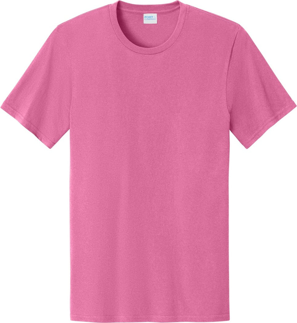 Front View of AwrnsPink Port & Co Easy Cotton Tee PC43