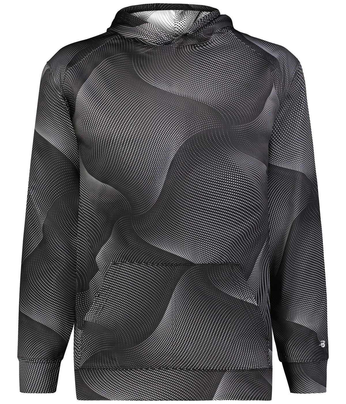 Front View of BA BLACK WARP YOUTH WARP HOODIE