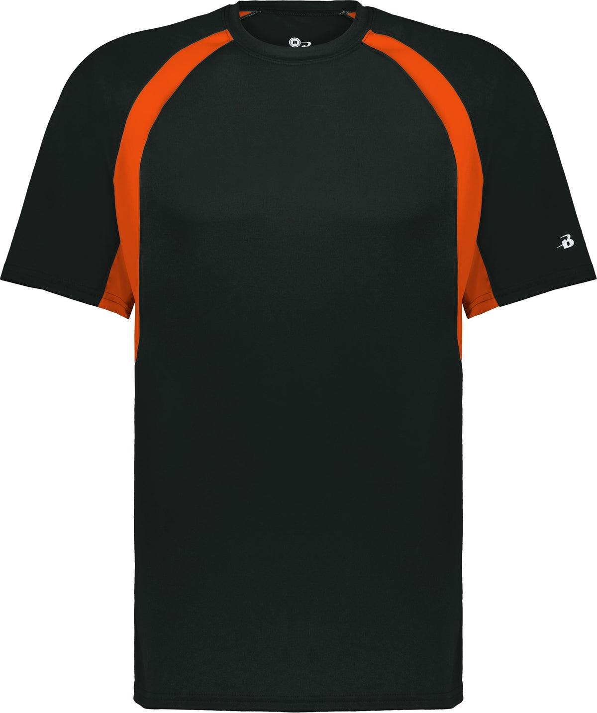 Front View of BA BLACK/BT. ORANGE YOUTH HOOK TEE