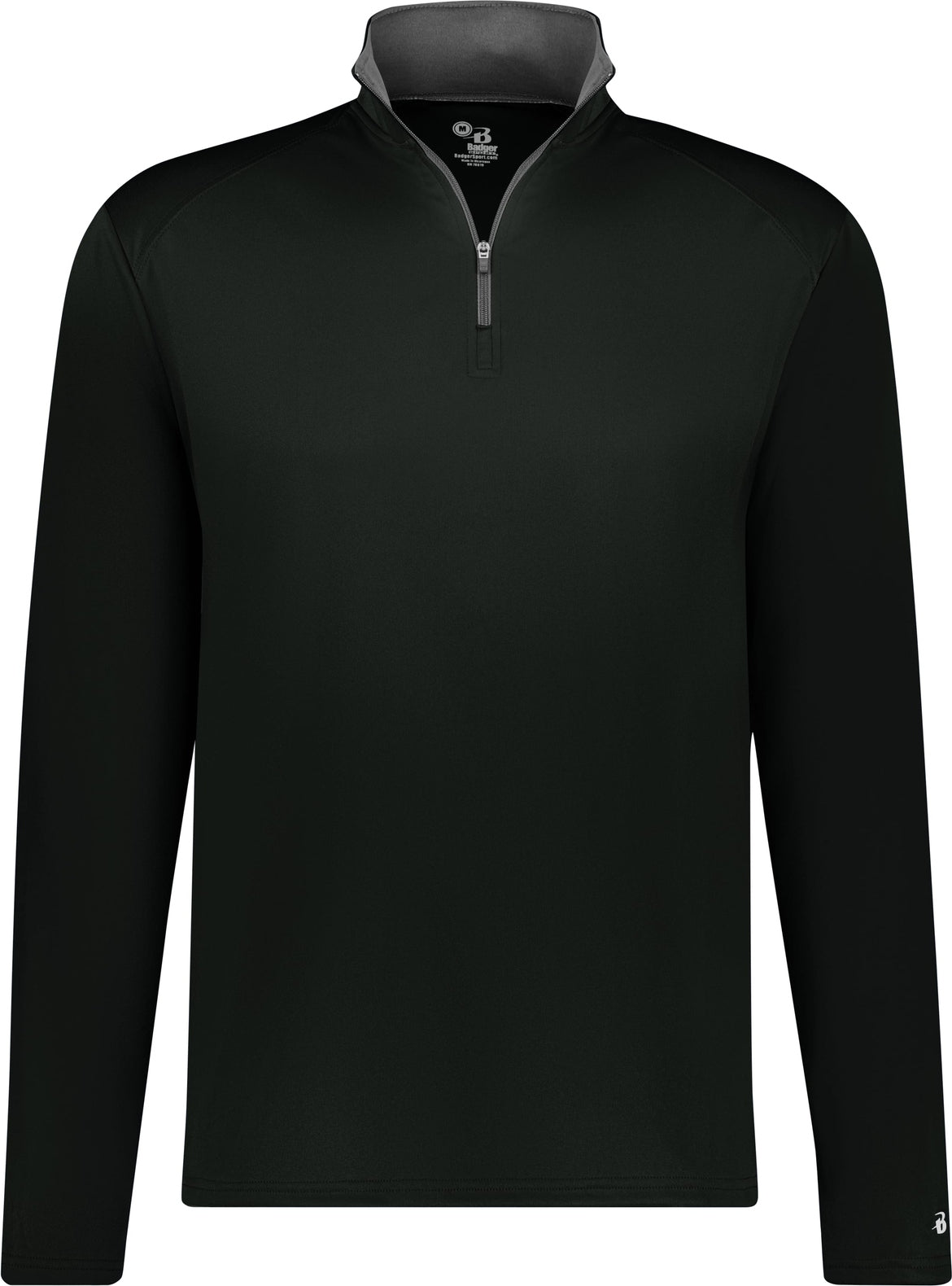 Front View of BA BLACK/GRAPHITE YOUTH B-CORE 1/4 ZIP