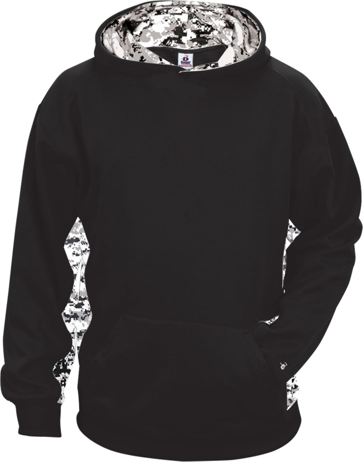BA BLACK/WHITE DIGITAL DIGITAL C/B YOUTH HOOD