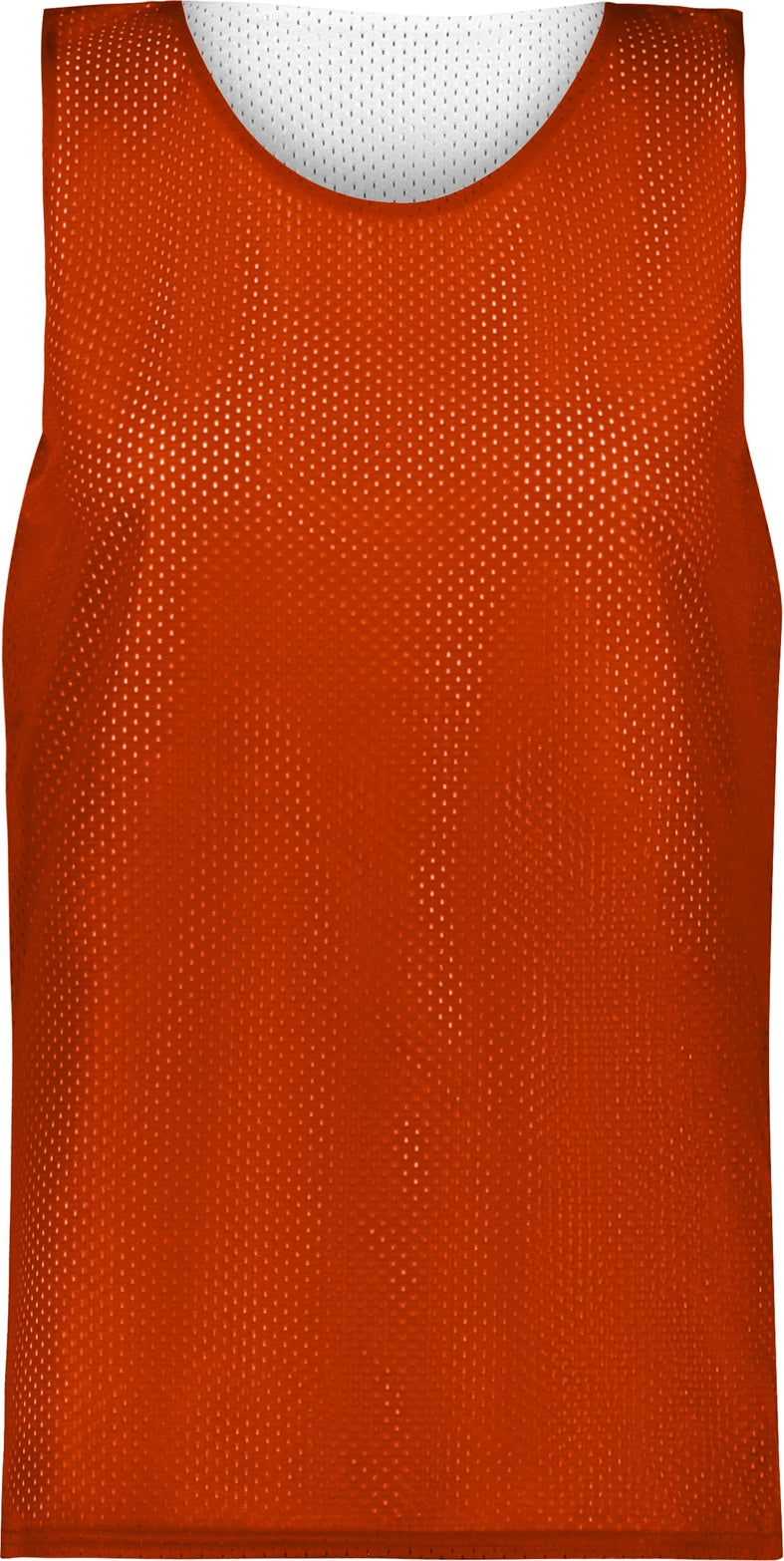 Front View of BA BT. ORANGE/WHITE LADIES MESH REVERSIBLE JERSEY