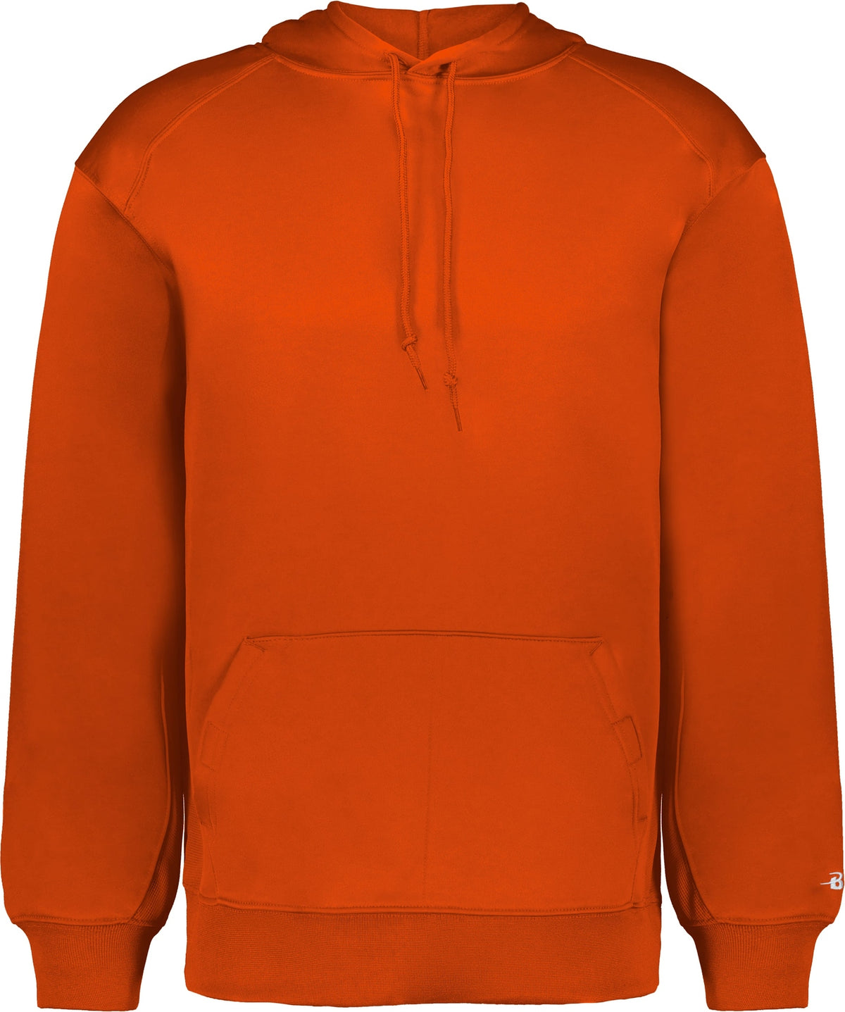 Front View of BA BURNT ORANGE PERFORMANCE FLEECE HOODIE