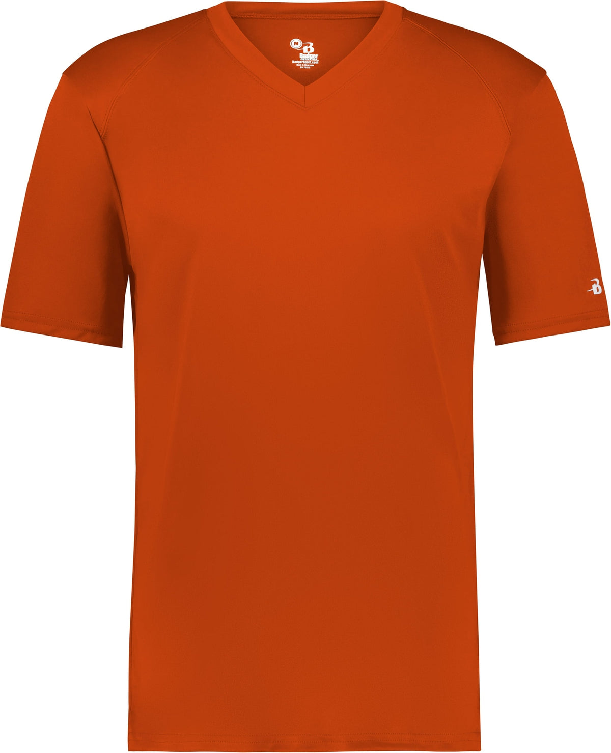 Front View of BA BURNT ORANGE YOUTH B-CORE V-NECK TEE