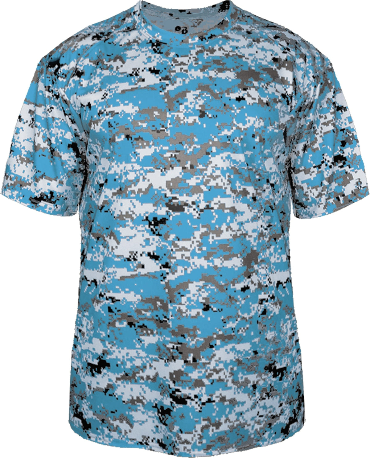 Front View of BA COLUMBIA BLUE DIGITAL YOUTH DIGITAL TEE