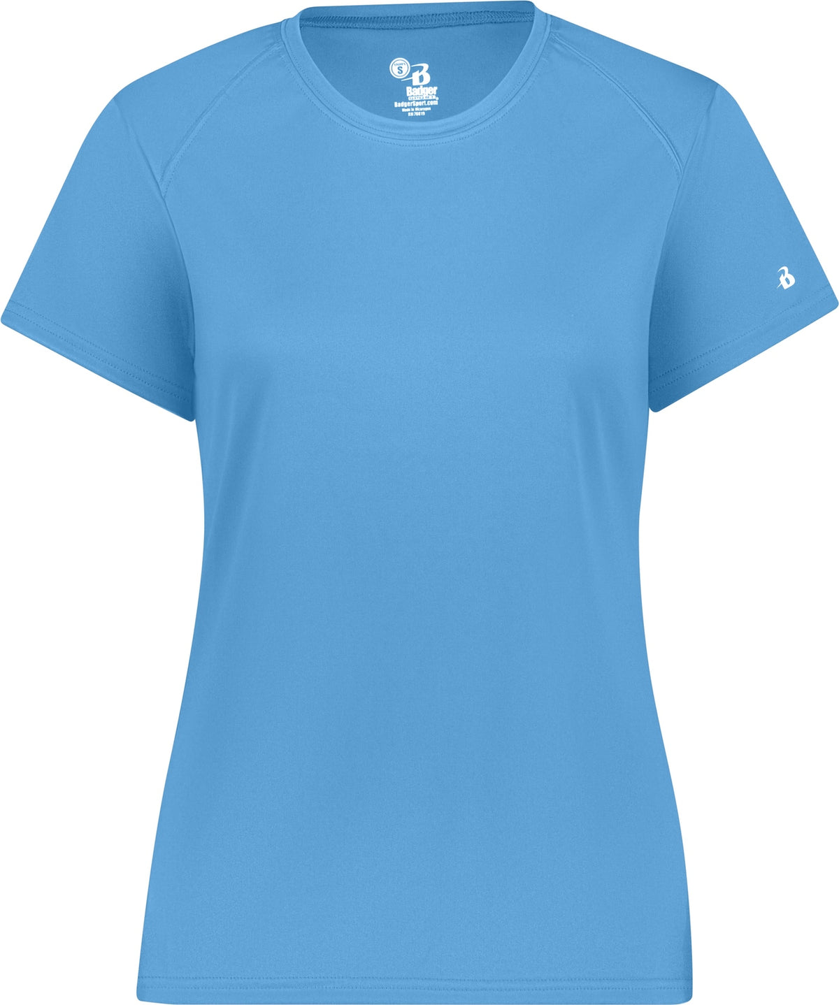 Front View of BA COLUMBIA BLUE LADIES B-CORE TEE