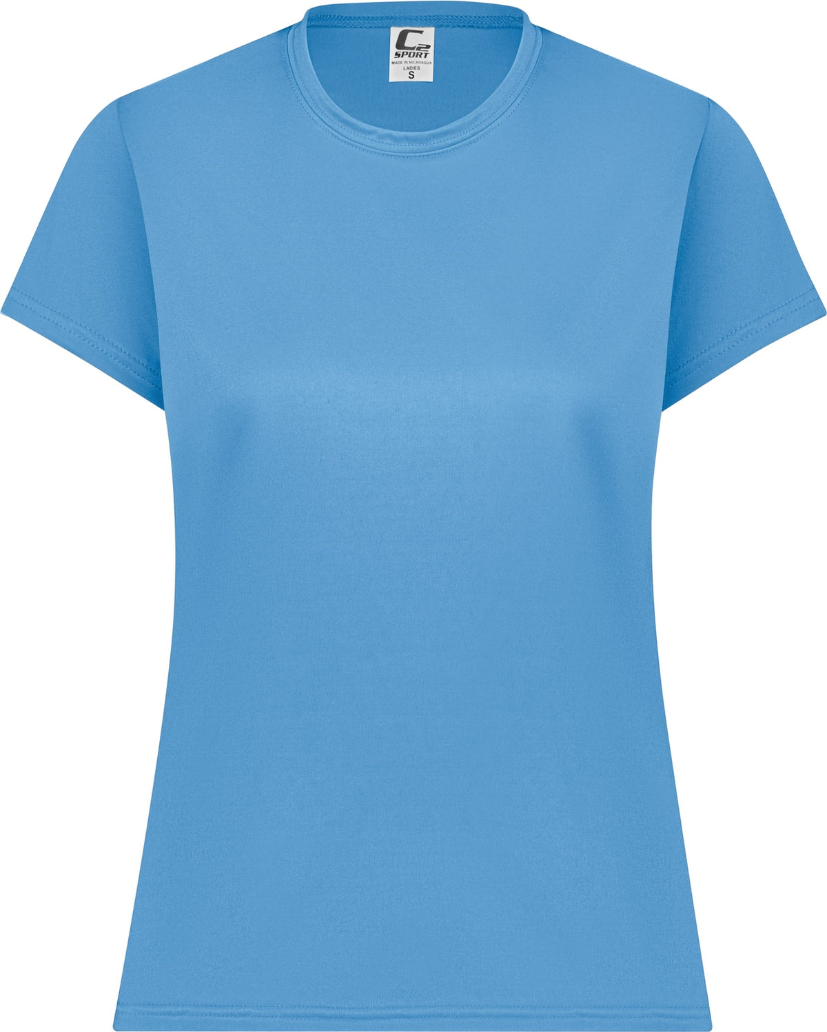 Front View of BA COLUMBIA BLUE LADIES C2 TEE