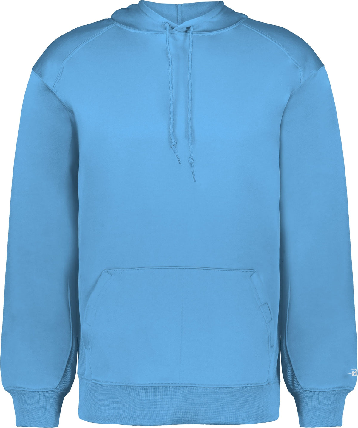 Front View of BA COLUMBIA BLUE PERFORMANCE FLEECE HOODIE