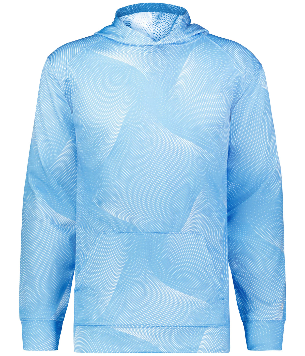 Front View of BA COLUMBIA BLUE WARP YOUTH WARP HOODIE