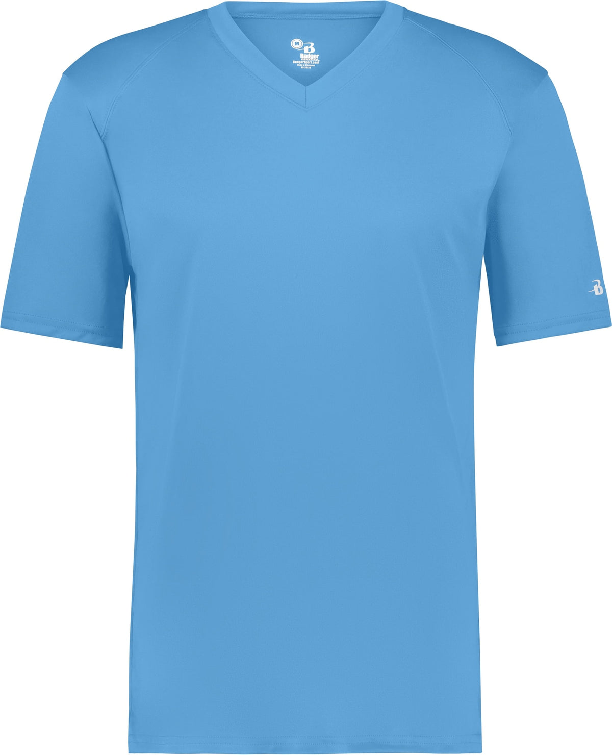 Front View of BA COLUMBIA BLUE YOUTH B-CORE V-NECK TEE