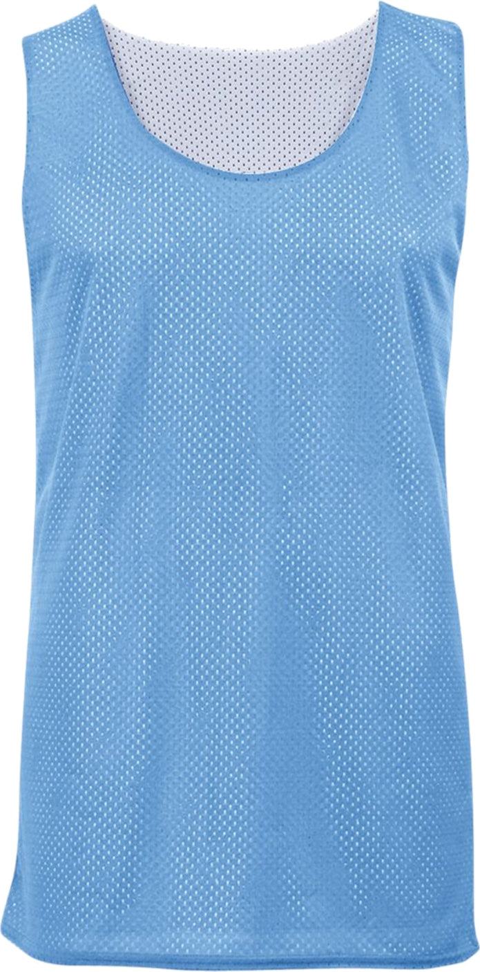 Front View of BA COLUMBIA BLUE/WHITE YOUTH MESH REVERSIBLE JERSEY