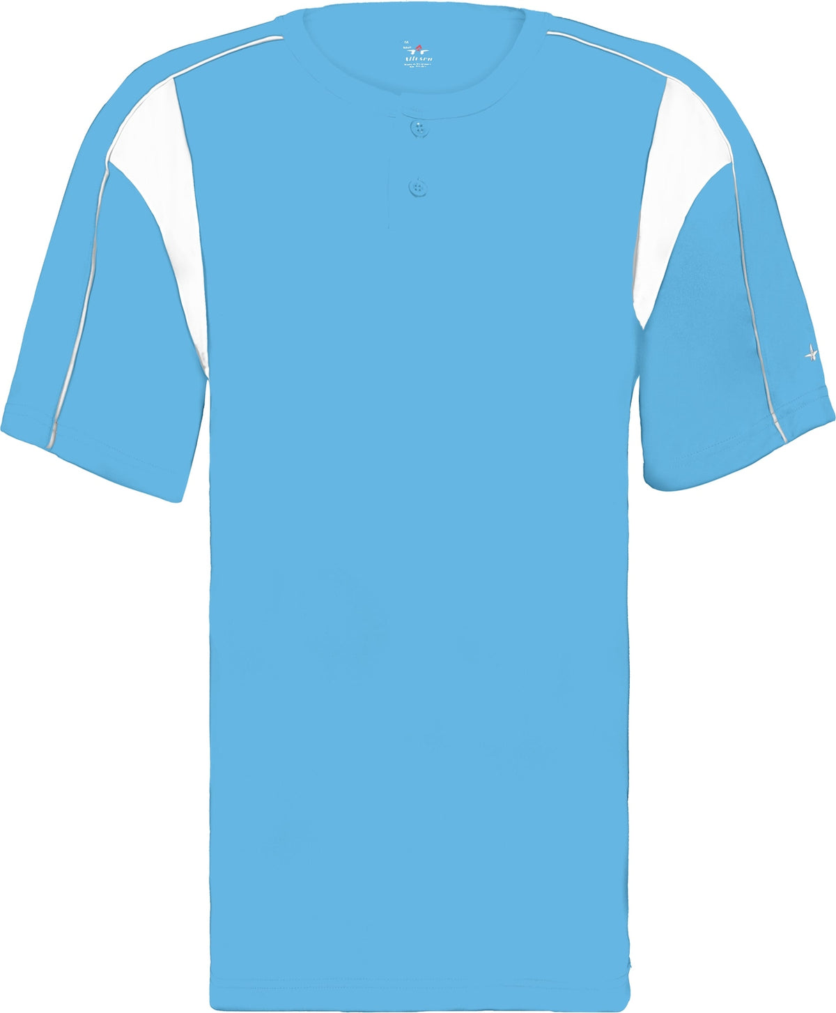 Front View of BA COLUMBIA BLUE/WHITE YOUTH PRO PLACKET