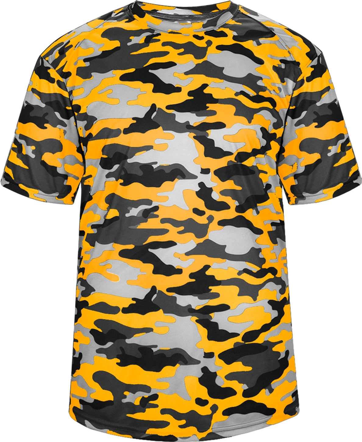 Front View of BA GOLD CAMO YOUTH CAMO TEE