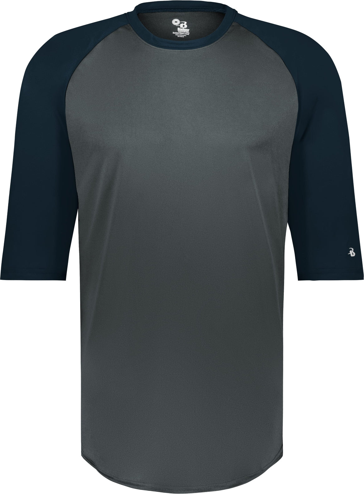 Front View of BA GRAPHITE/NAVY B-BASEBALL TEE
