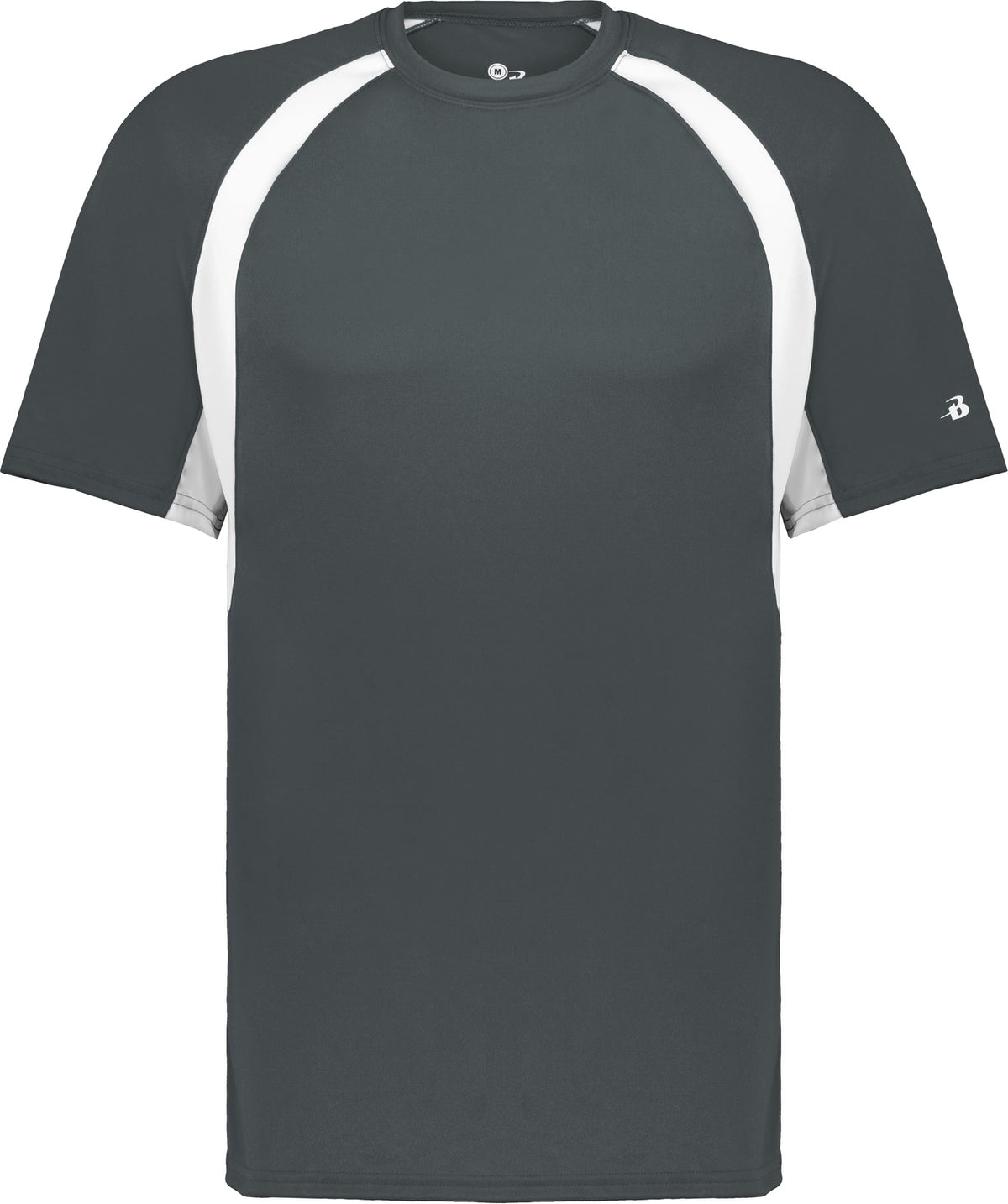Front View of BA GRAPHITE/WHITE HOOK TEE