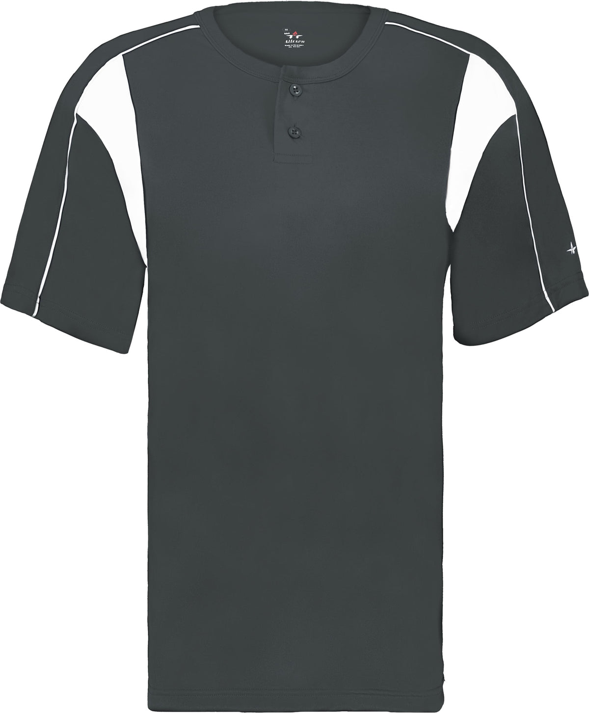 Front View of BA GRAPHITE/WHITE YOUTH PRO PLACKET