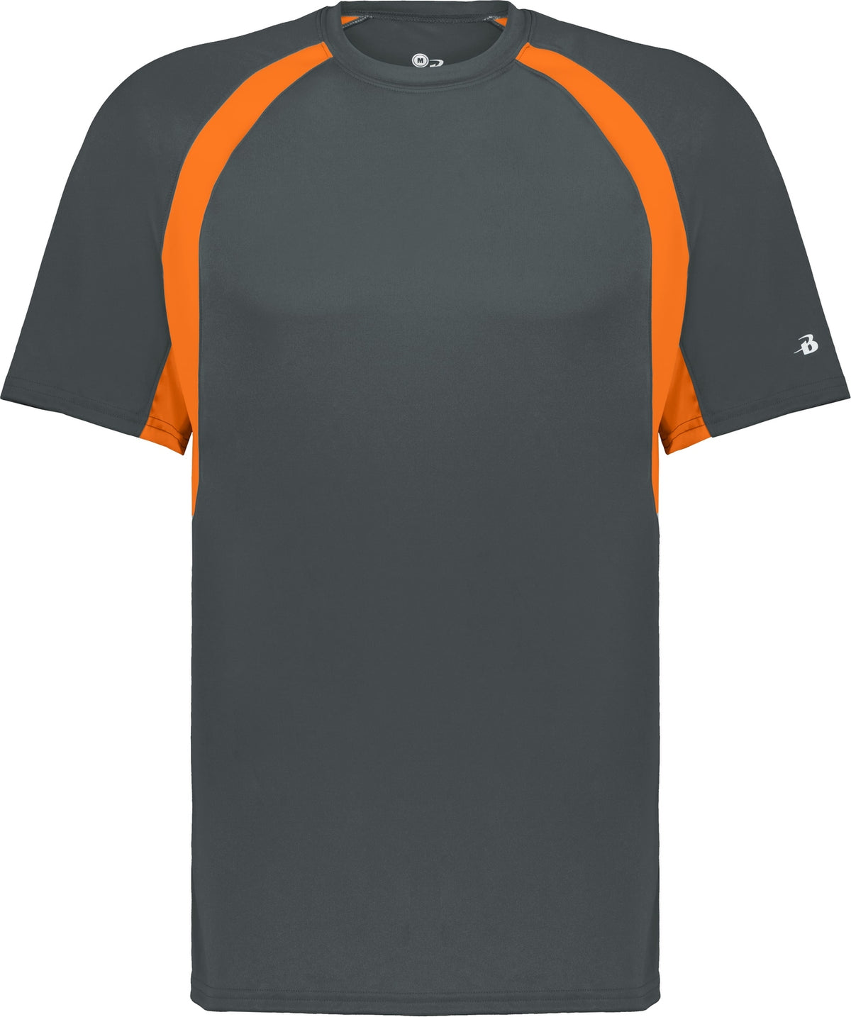 Front View of BA GRAPH/SAFETY ORANGE YOUTH HOOK TEE
