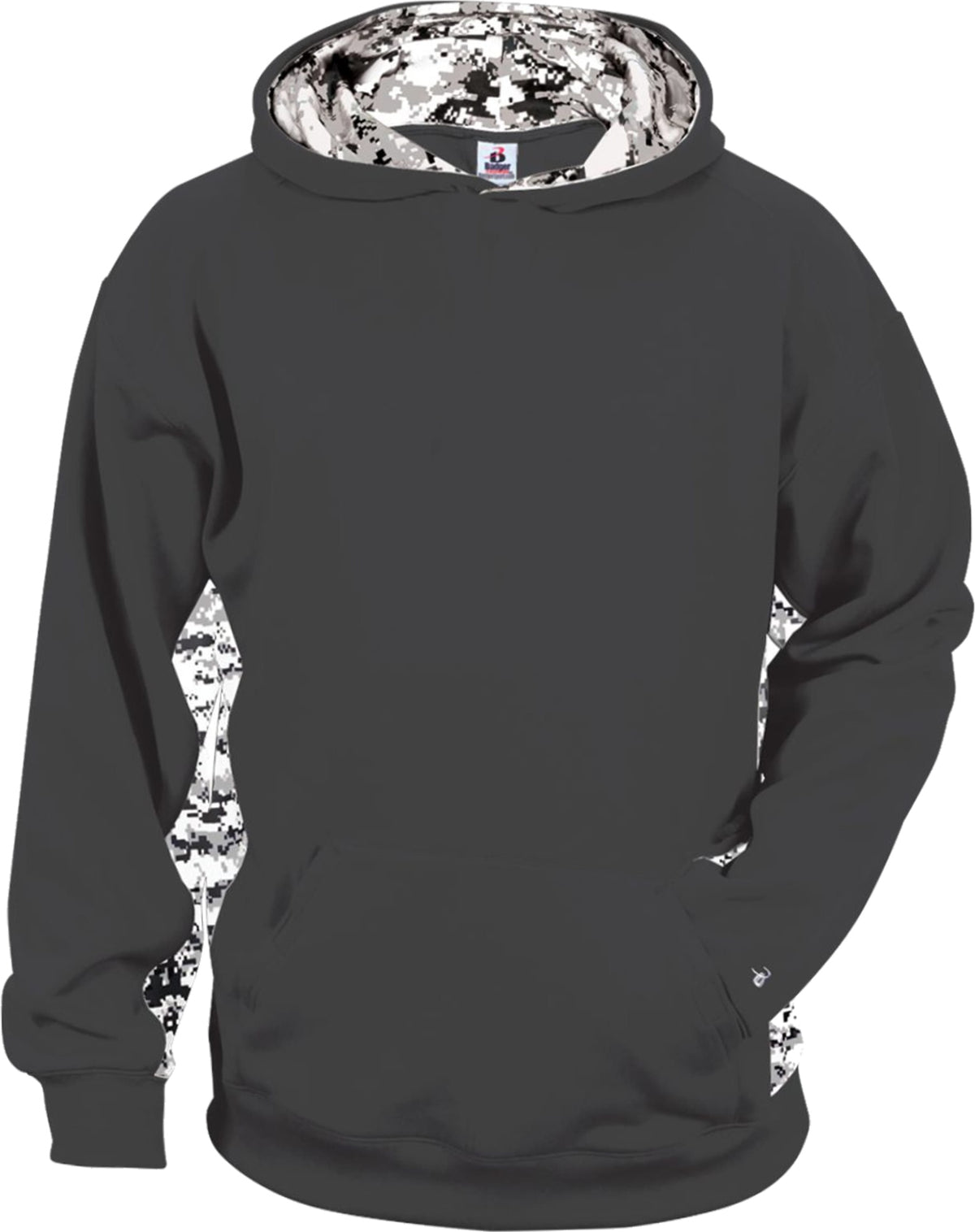 Front View of BA GRAPH/WHITE DIGITAL DIGITAL C/B YOUTH HOOD